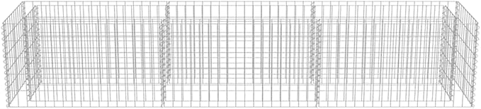 Gabion Raised Bed Silver Galvanized Steel Large Durable Gardening Pots &amp Planters 143563