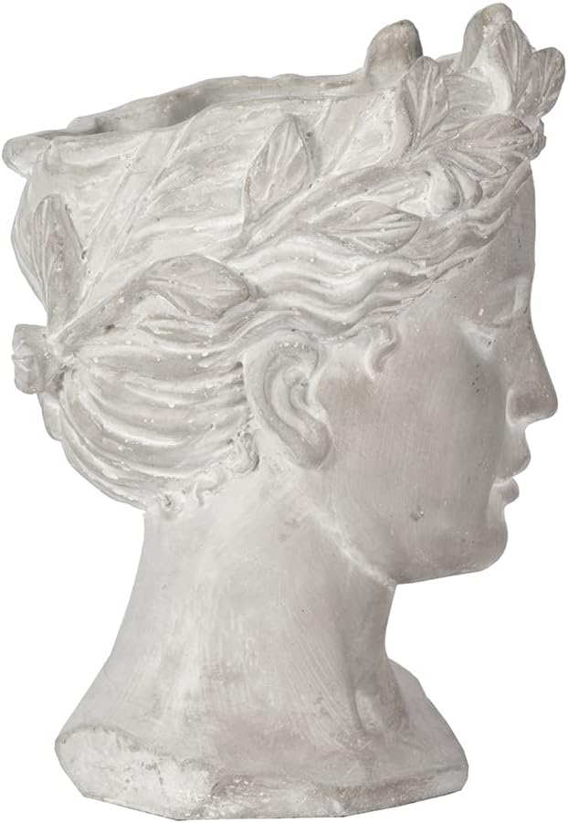Cement Head Planter Indoor Outdoor Home GDecor D6 x 9