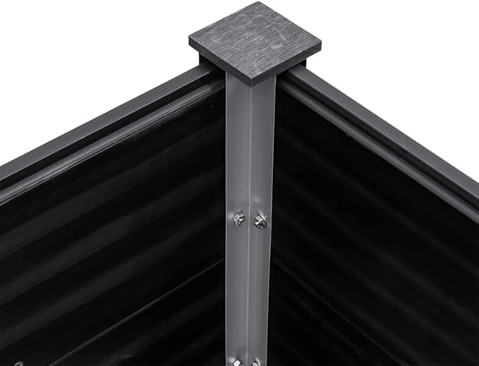 Garden Raised Bed 78.7x39.4x21.3 WPC Gray Grey 63.8 lbs