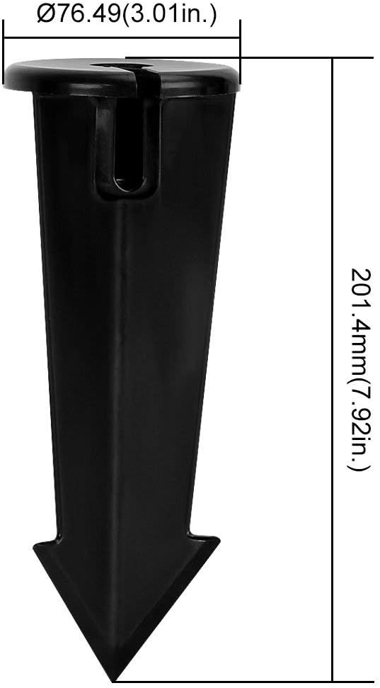 GKOLED 44° Beam Angle 30Watt Bullet/Round LED Spotlight with Solid Ground Post