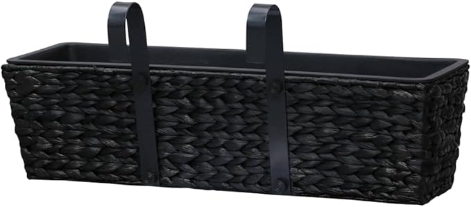 Water Hyacinth Planter Set 2 Pcs Black Removable Pots Indoor Use Durable Garden Planters Flower Beds Raised Planter Box Outdoor Plant Pots