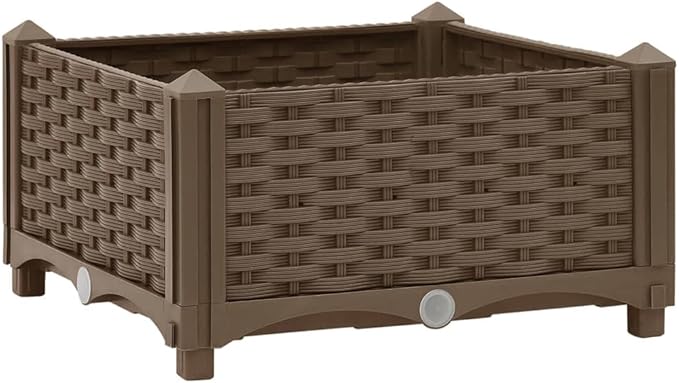 Cultivation RoomPatio Garden Home DecorVegetable planters for Porch PatioDurable and Long-LastingRaised Bed 15.7x15.7x9.1 Polypropylene