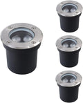 4 Pack Recessed Underground Light - Round Landscape Lamp Outdoor Led Spotlight IP65 Waterproof Recessed Led Lawn Light for Home Driveway Stair Step Trial Patio AC85-265V (6W Blanc) (24W Purple)