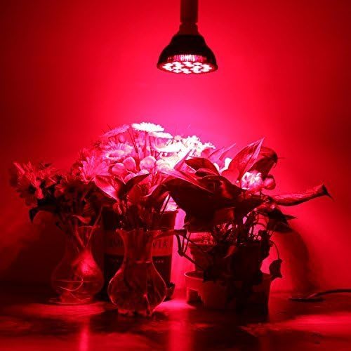660nm Red Light Bulb 18W (36W Equivalent) LED Grow Light for Indoor Plants Flowering Bloom and Fruiting Grow Spectrum Enhancement