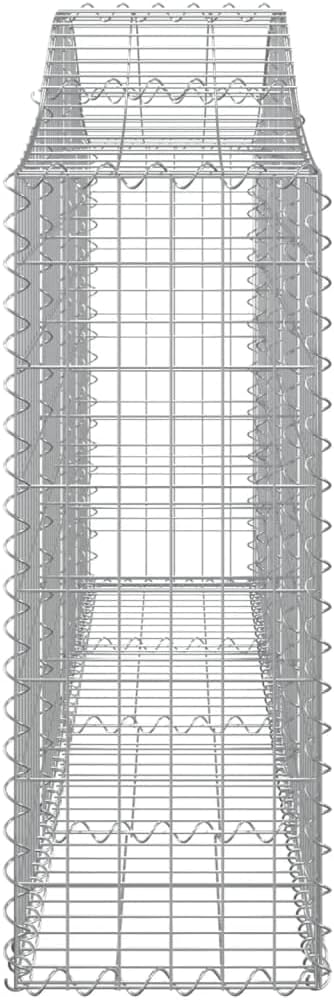 Arched Gabion Baskets Galvanized Iron Planter for Outdoor Gardening Metal Flower Plant Beds Large Boxes - 78.7x11.8x31.5/39.4 (2 pcs)