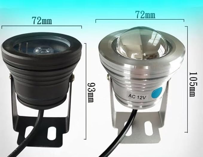 LED Swimming Pool Light- 10W Pond Fountain SpotLights Embedded Floor Lamp Underwater Lights 12V Waterproof IP68 Landscape Lighting(B-Warm White)