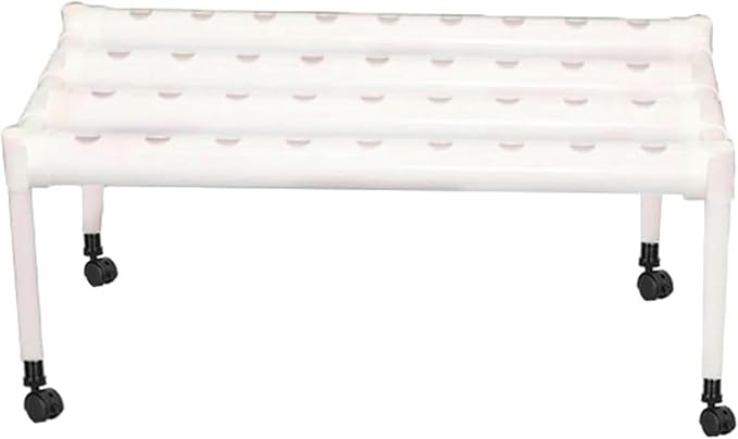 Hydroponics System PVC Pipe Single-Layer 36 Holes Hydroponic with 30L Folding Water Tank Hydroponic Plants for Growing Lettuce... (Pulley Style)