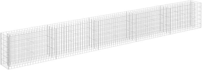 Gabion Raised Bed Galvanized Steel 177.2x11.8x23.6