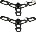 2PCS 200W LED Plant Light E27/ E26 Sunlight 100-277V Deformable Full Spectrum Seeds Adjustable Panels Lamp 110V Greenhouse Tent Hydroponic Planting Box UV/IR Indoors Vegetable Flowers Fill Light