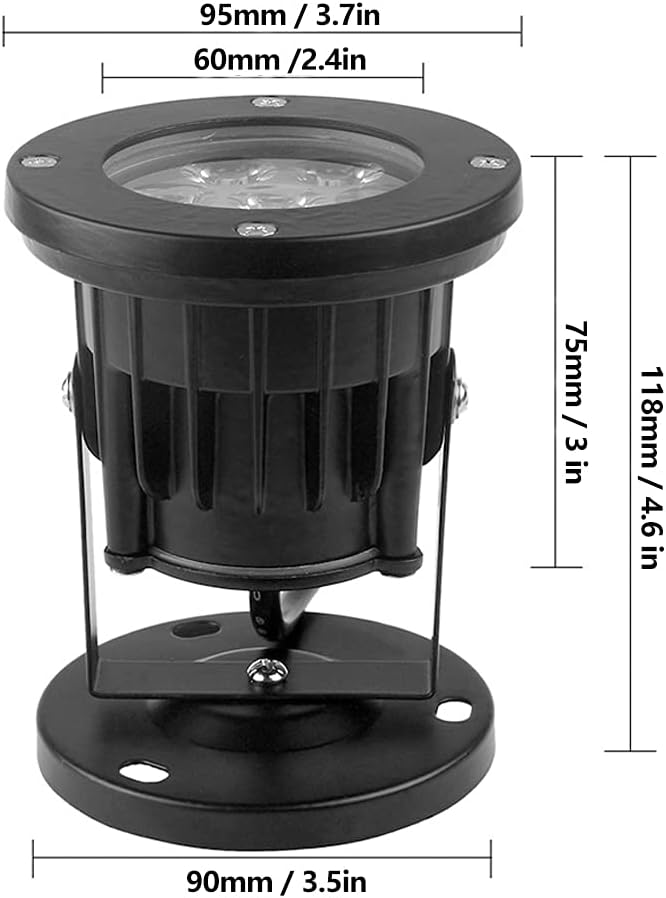 7W Landscape Spot Light Aluminum LED IP65 Waterproof Outdoor Garden Tree Light 12V Warm White Warm Light - Energy Efficient Durable Design Ideal for Outdoor Lighting (White Light)