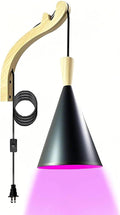 Wall Mount Grow Light Full Spectrum LED 15W Plant Light with 16.5ft Cord Wall-Mounted Indoor Plant Lamp for Mushrooms Flowers Herbs Seedlings Gardens