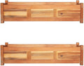 2 pcs Wooden Garden Raised Beds Solid Wood Garden Bed Planter Box Outdoor for Plants Vegetables Herbs and Flowers 39.4x11.8x9.8-603