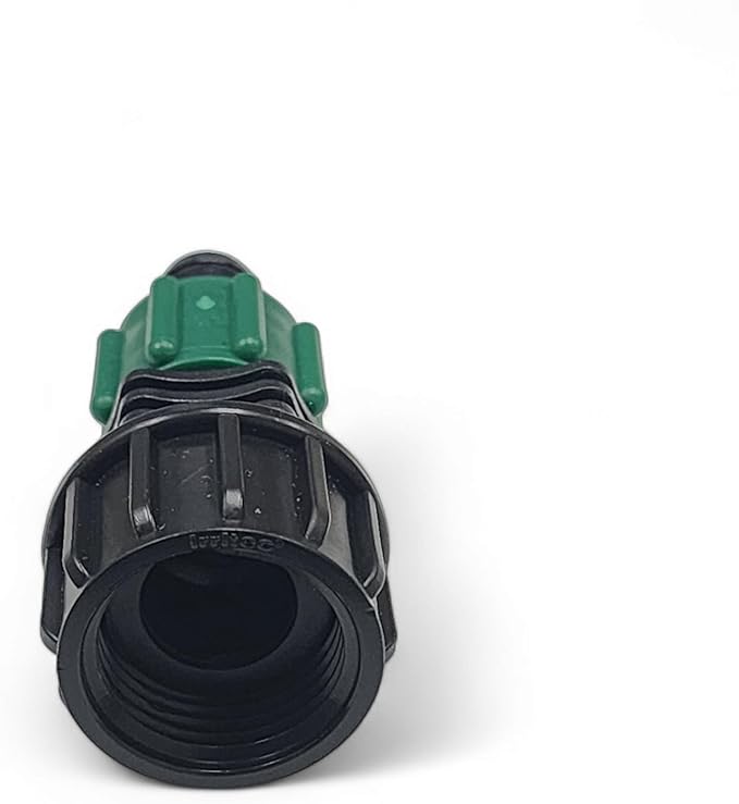 25-Pack - USA Made Premium Drip Tape Irrigation Tubing (Female Hose Swivel) (5/8 or .625 - .645) Universal Perma-Loc Connector Barbed Locking Fitting - Fits All Brands 16mm Drip Tape AG Tubing