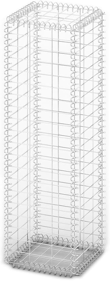Gabion Basket with Lids Galvanized Wire 39.4x11.8x11.8Gabion Raised Bed Gabion Cages Basket Steel Woven Gabion Net for Backyard Garden -AA
