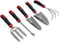5 Pcs Stainless Steel Garden Tools Set (2 Pcs Hand Transplant Shovel Rake CultivatorShovel and Hand Weeder) Terrace Balcony Gardening Accessories Kit for Home Garden Farming