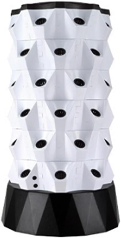 Garden Indoor Hydroponics Tower Vertical Garden Planter with LED Grow Light Water Circulation Cultivation Soilless Cultivation for Vegetable Fruit(6 Layers)