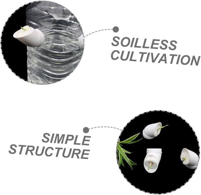1 Set Hydroponic Equipment Hydroponic Garden Tower Terrarium Hydroponic System Vertical Hydroponic Tower Water Hydroponic Tower Parts Cups Vertical Hydroponic Planter Plastic White/1243