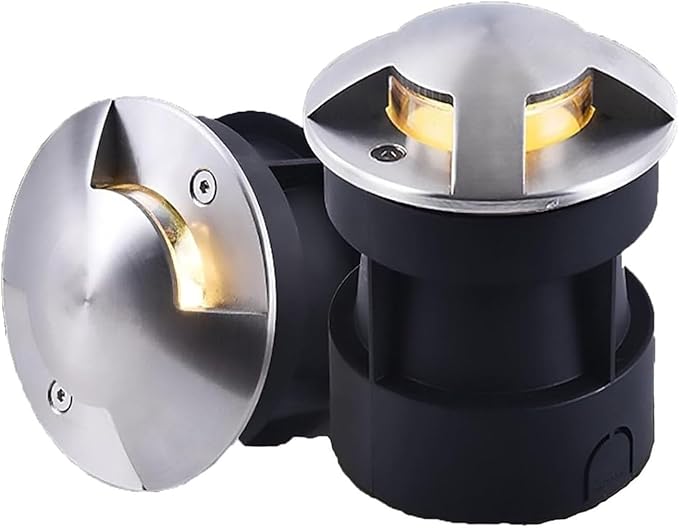 3W LED Landscape Lamps - LED Semi-transparent Underground Lamp AC 220V Side Emitting Outdoor Recessed Spot Light IP67 Waterproof Landscape Garden Decorative Floor Lamp Deck Spotlight(GreenTwo side