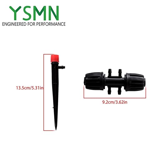 169FT Drip Irrigation System Adjustable Drip Emitters and Barbed Fittings Automatic Drip Irrigation Kit for Raised Garden Greenhouse Lawn ﻿