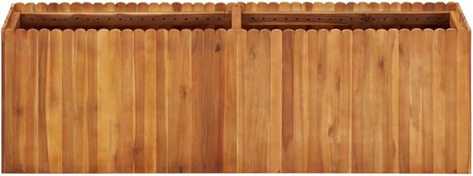 Garden Planter Raised Bed Patio Flower Plant Vegetable Bed with Slatted Bottom Wooden Lawn Backyard Outdoor Patio DIY DecorAcacia Wood 59x11.8x19.6