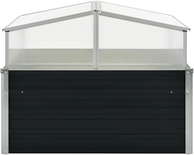 Greenhouse PlanterGarden BedGalvanized Raised Garden BedPlanter Raised bedsGalvanized PlanterAnthracite 39.4x39.4x30.3 Galvanized Steel