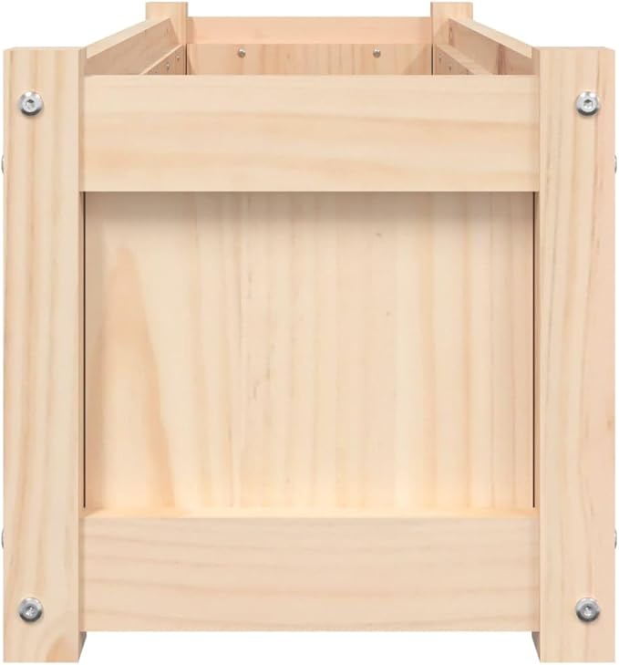 Garden Planters 2 pcs Planter Boxes Raised Flower Bed Standing Planter Gardening Box Suitable for Corridor Nursery Courtyard Orchard Solid Wood Pine