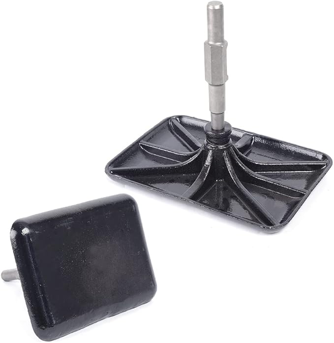 Jack Hammer Compactor Plate 12.2x8.2 in Jack Hammer Soil Compactors Tamper Garden Landscaping Tool for Ground &amp Gravel Leveling Dirt Compactor