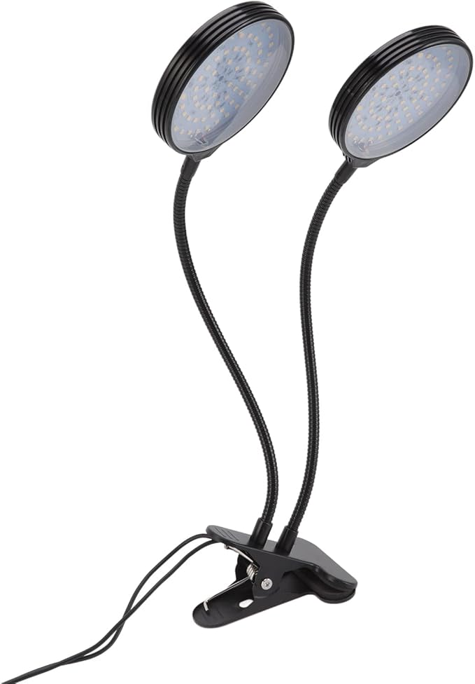 30W LED Grow Light Dual Heads USB Power Supply Sunlike Full Spectrum LED Plant Grow Lights with Clip