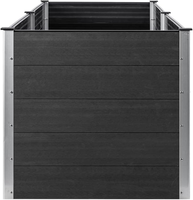 Garden Raised Bed 78.7x19.7x35.8 WPC Gray