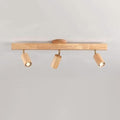 Rotatable Wooden Ceiling Light Adjustable LED Track Lighting Kit Modern Spotlight for Home Farmhouse Kitchen 2-Light