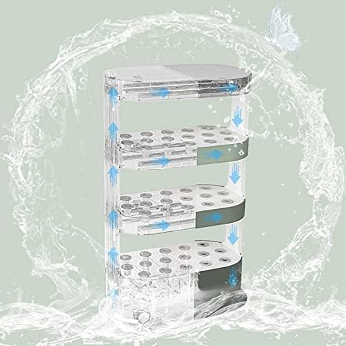 Hydroponics Tower with 48/64 Holes Aeroponics Grow Kit Complete System with Grow Light &amp Remote Control for Indoor Aquaponics Gardening and Plant Growth