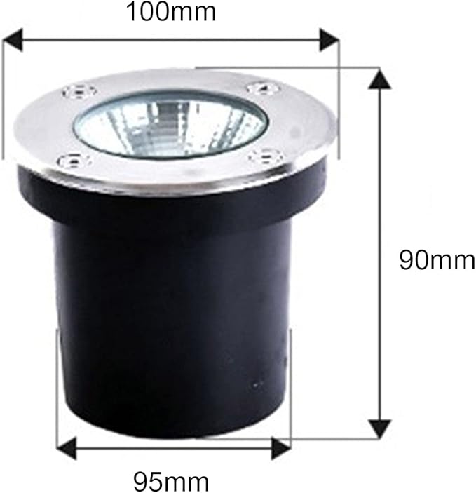 LED Underground Light 4 Pack Waterproof Spotlight IP65 Outdoor Landscape Lighting 5W 12V/24V/85-265V for Garden Stairs Holiday Decoration Driveway Pathway Lights (White 82~265V)