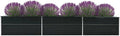 SKM Garden Raised Bed Garden Raised Bed Galvanized Steel 189x31.5x30.3 Anthracite