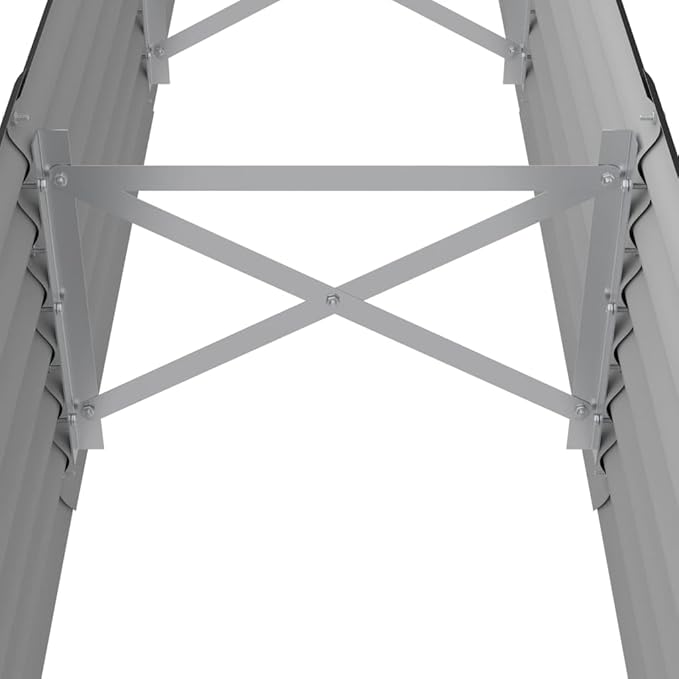 Garden Raised Bed Powder-Coated Steel Anthracite 88.2x15.7x14.2 Large Outdoor Planter Elevated Garden Bed for Vegetables Herbs Flowers and Plants