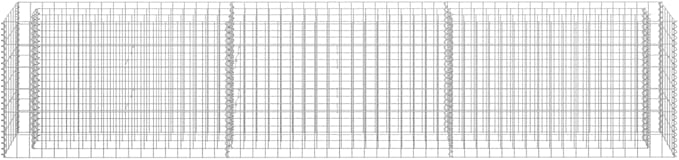 Gabion Raised BedOutdoor Garden GabionsStone BasketsPlanters Raised Vegetable BedsGarden DecorationGalvanized Steel 106.3x11.8x23.6