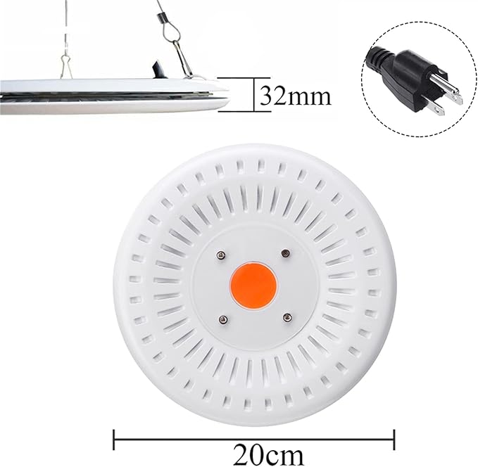 Plant lamp LED Round Full Spectrum Light Waterproof IP64 Flood Light Plant Flower Indoor Hydroponic Greenhouse LED Grow Lighting Growing Lights for Indoor Plants