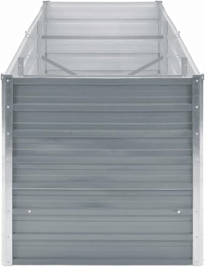 Raised Garden Bed Galvanized Steel 94.5x31.5x31.3 Gray Metal Planter Box for Outdoor Garden Raised Beds Vegetable and Flower Planting Elevated Planter Box for Patio Balcony or Yard
