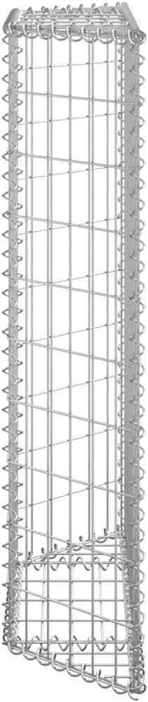 Galvanized Steel Trapezium Gabion Raised BedOutdoor Garden Galvanized Steel Wire Mesh Grid Stone Wall Flower Raised Bed for Vegetables Flowers Plants 31.5x7.9x39.4