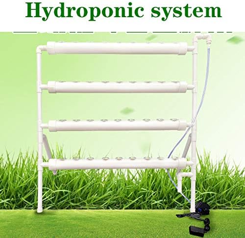 Hydroponics Growing System Kit36 Sites PVC-Pipe Vertical Hydroponic Garden Planting Vegetables and Herbs Growth Cultivation Equipment with PumpTimerPlanting BasketGrow Sponges