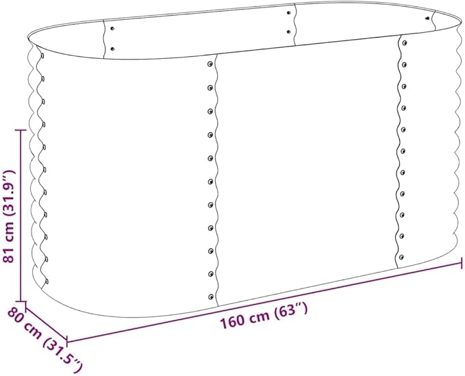 Raised Garden Bed 63 x 31.5 x 31.9 Galvanized Steel Silver Planter for Outdoor Flower &amp Vegetable Garden Raised Beds Elevated Garden Boxes