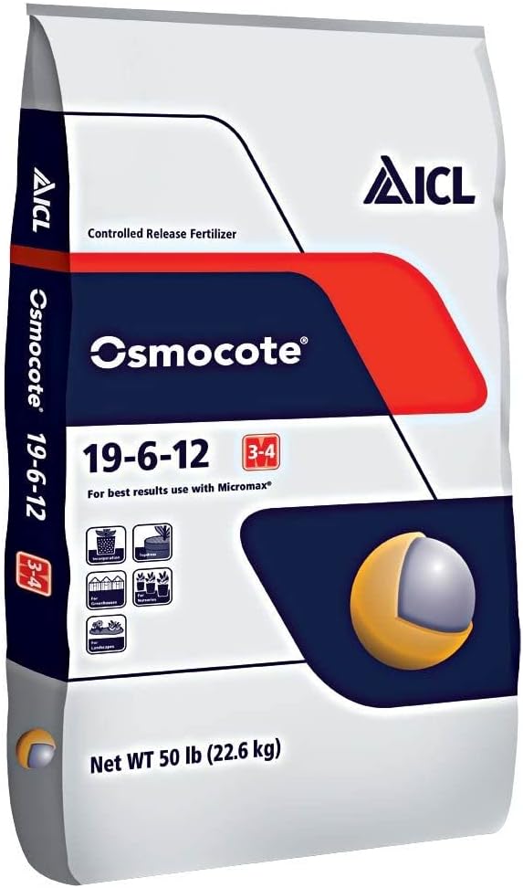 Osmocote Fertilizer 19-6-12 Slow Release 3-4 Months (50 Pound Bag)