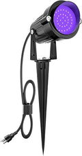 ZUCKEO Halloween Black Light Spotlight Outdoor LED Blacklight 15W Waterproof Spot Lights Landscape Lighting with US Plug for Glow Party Body Paint Fluorescent Poster Bar Yard Garden Decor(1Pack)