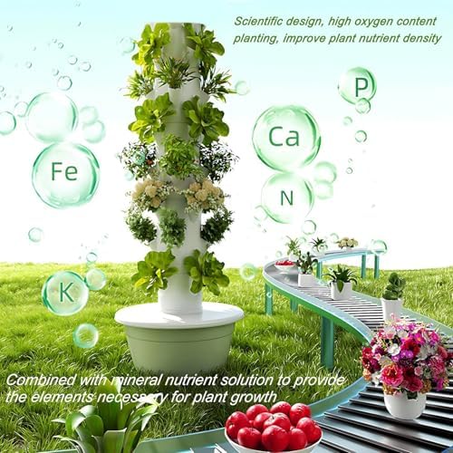 Indoor Hydroponics Growing System Kit - 9-Layer Veal Hydroponics Tower with LED Light &amp Timer - Perfect for Gardening Lovers &amp Indoor Vegetable Plants