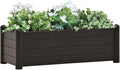 Raised Bed Anthracite Polypropylene Large UV-Resistant Materials Flower pots Decorative pots Cactus potsGeometric planters for Backyard Indoor