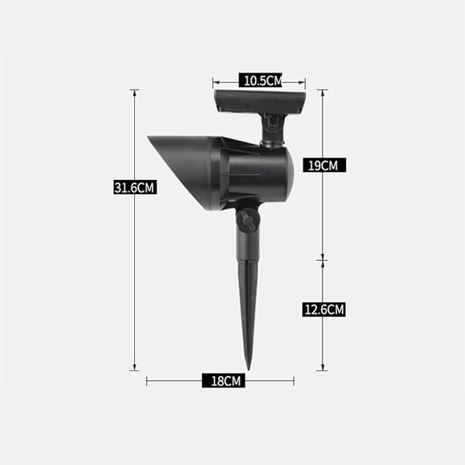 180°Adjustable Solar Powered Landscape Spotlights Warm Light Waterproof Solar Landscape Spotlights Outdoor for Yard Garden Driveway Porch Walkway Pool Patio