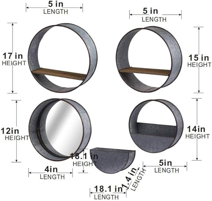 Round Metal Wall Planter 5