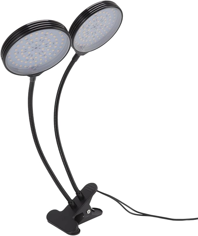 30W LED Grow Light Dual Heads USB Power Supply Sunlike Full Spectrum LED Plant Grow Lights with Clip