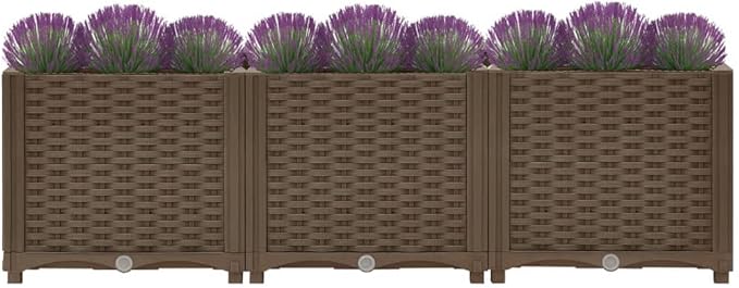 Raised BedGarden PlantersGarden PlantersGarden CenterpiecesGarden BedsRaised Beds for Growing FlowersHerbs and Fruits47.2x15.7x15 Polypropylene