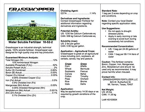 Grasshopper 10-52-2 Foliar Fertilizer