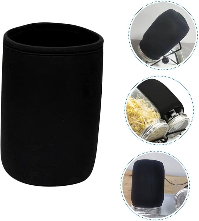 24pcs Blackout Mason Jar Sleeves for Sprouting Light Protection Covers for Hydroponic Jars Washable and Reusable Sprouting Protectors Versatile Plant Container Shades